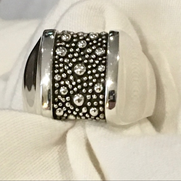 MICHAEL DAWKINS Starry Night Sterling Silver Ring Sz 8 - Picture 4 of 15